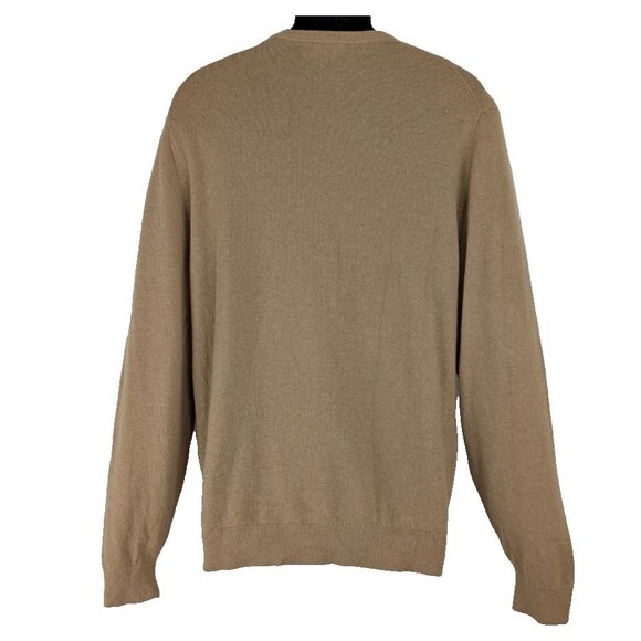 Hart Schaffner Marx Mens XL Camel 100% Cashmere V-Neck Sweater - Picture 4 of 7